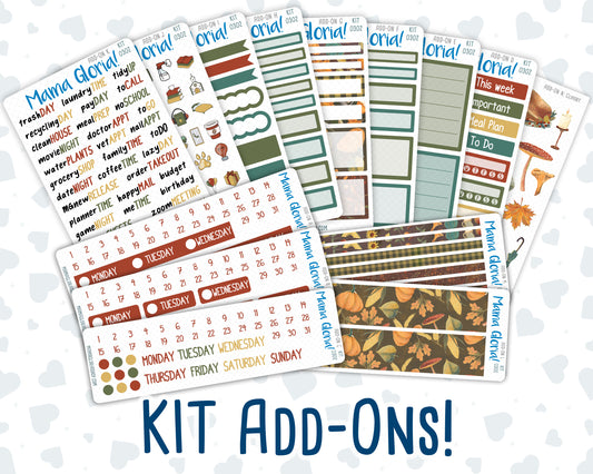 Kit 0302 - Add Ons - November - Thankful Season - Planner Stickers