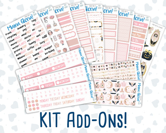 Kit 0297 - Add Ons - October - Pink Spell - Planner Stickers