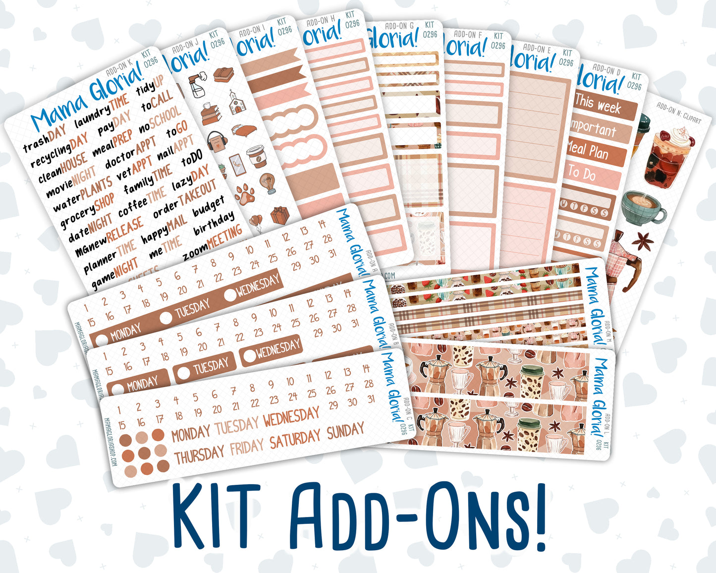 Kit 0296 - Add Ons - September - Coffee Break - Planner Stickers