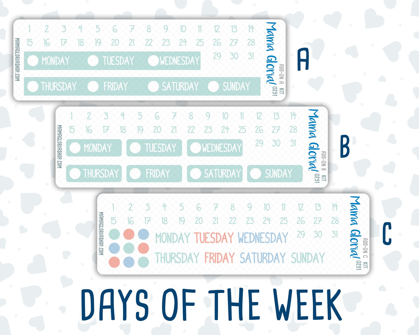 Kit 0251 - Add Ons - January - Pine & Paws - Planner Stickers