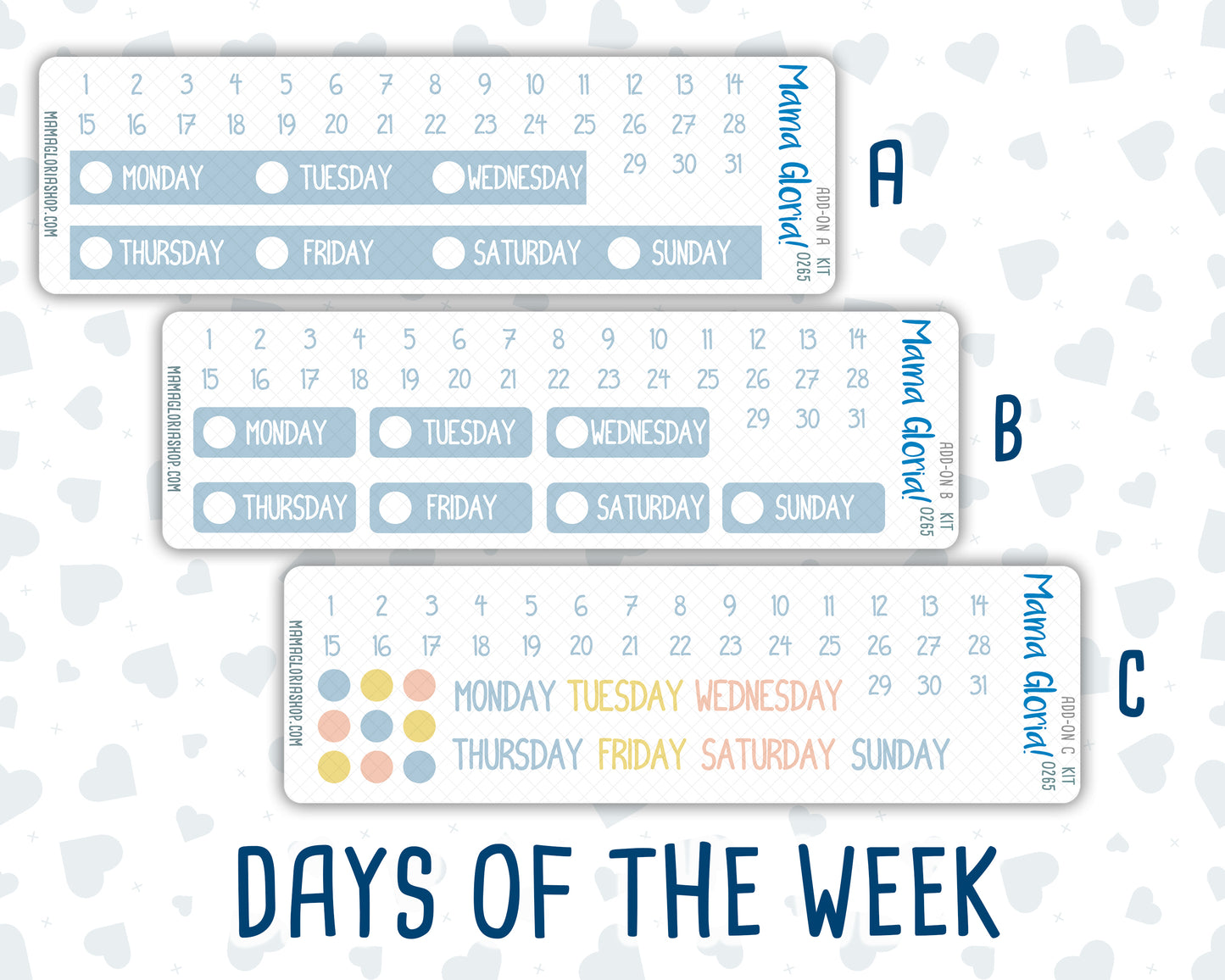 Kit 0265 - Add Ons - May - Honeybee Sky - Planner Stickers