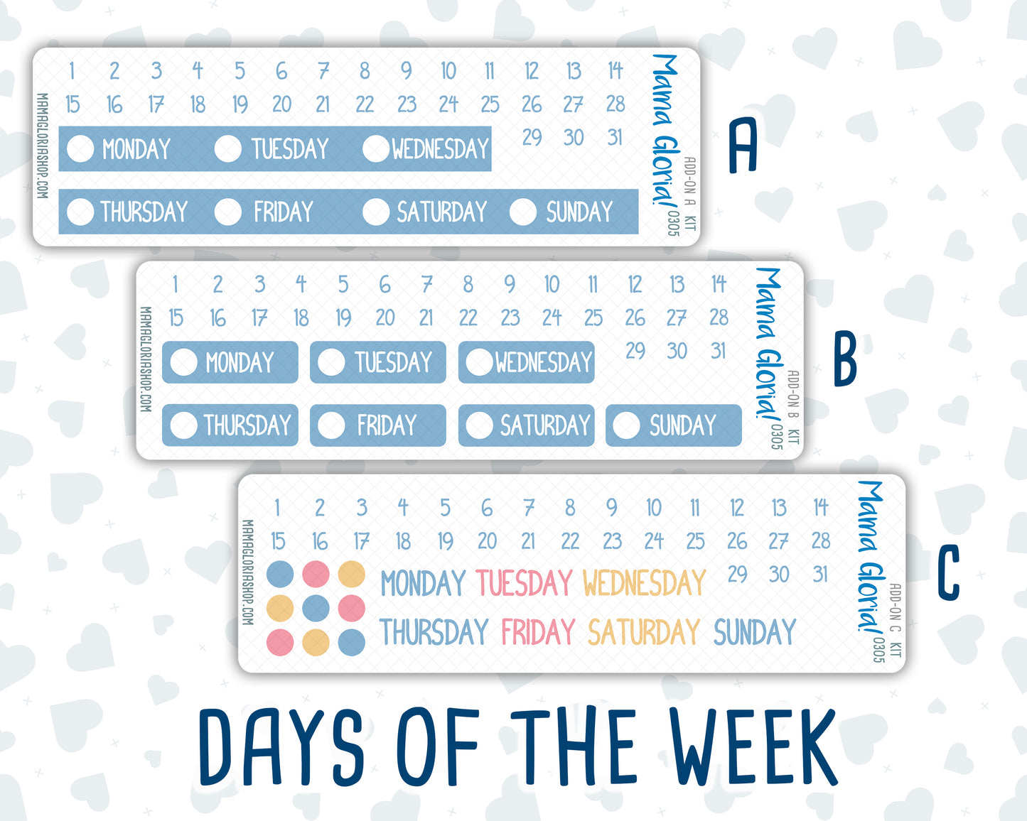 Kit 0305 - Add Ons - December - Sugarplum Parade - Planner Stickers