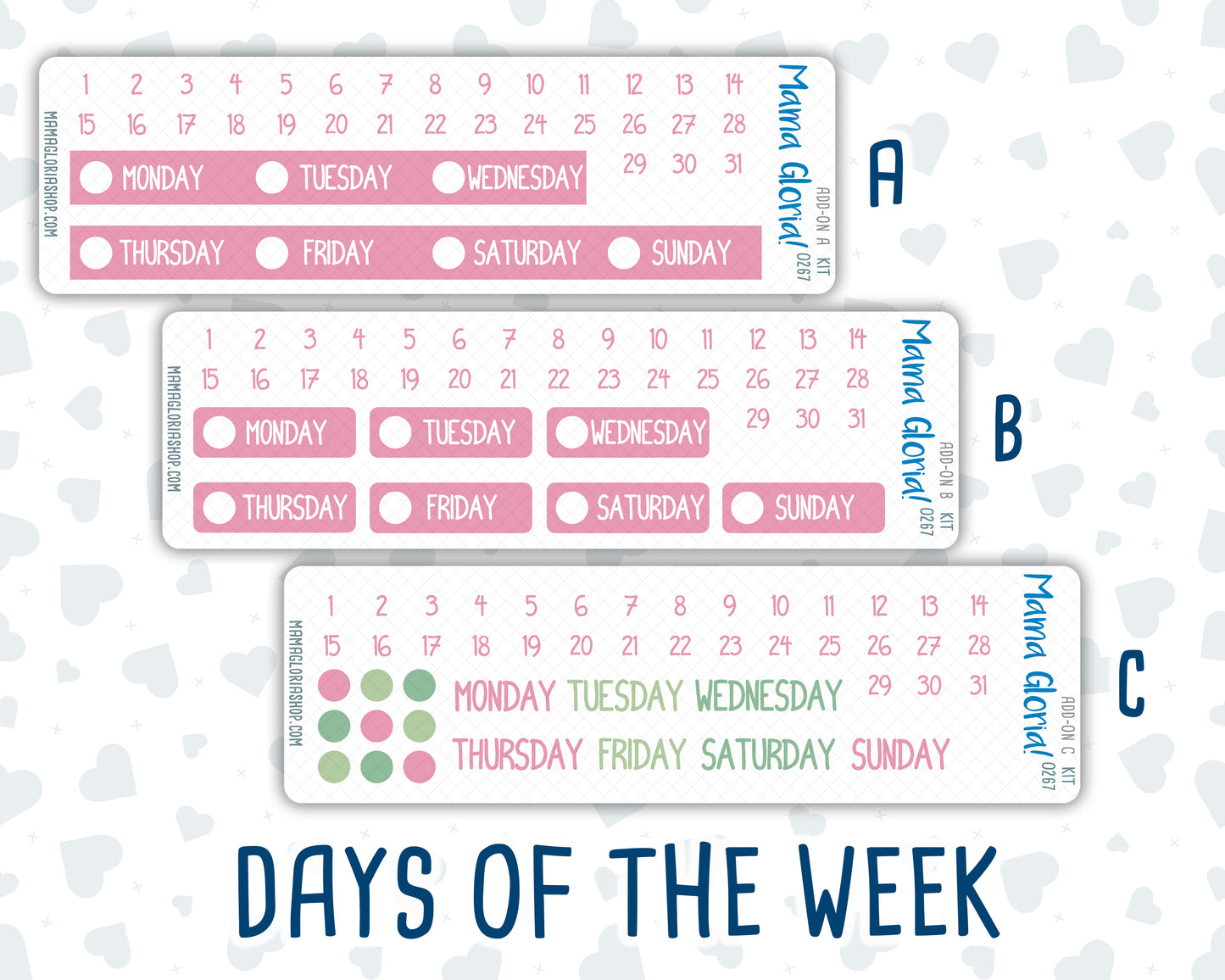 Kit 0267 - Add Ons - May - Flowers For Mama - Planner Stickers
