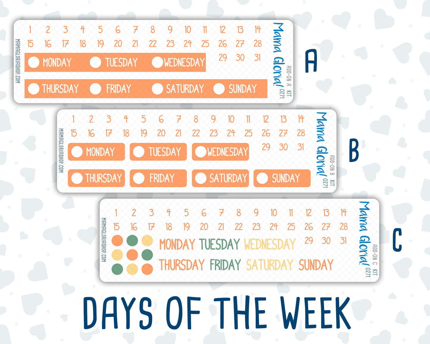 Kit 0271 - Add Ons - June - Strawberry Shore - Planner Stickers