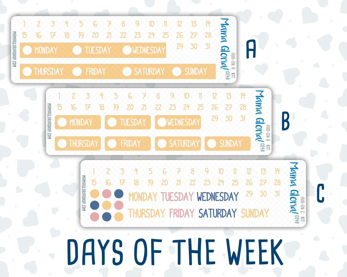 Kit 0248 - Add Ons - January - Midnight Countdown - Planner Stickers