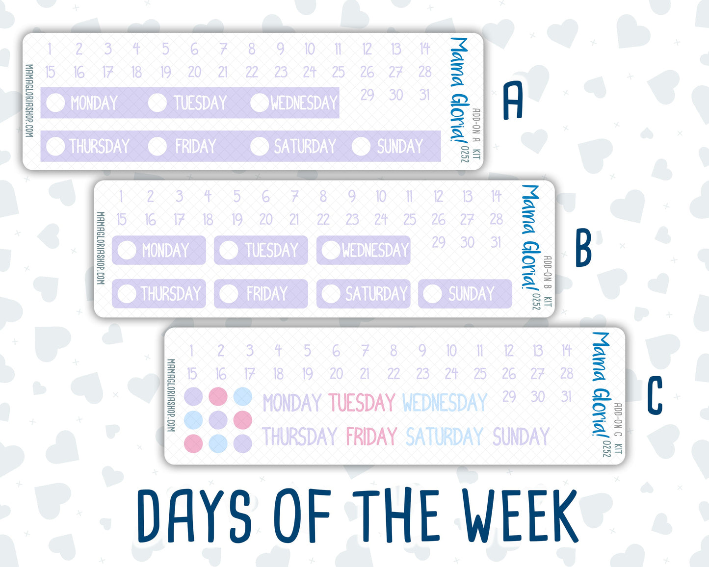 Kit 0252 - Add Ons - February - Tokyo Candy Cloud - Planner Stickers