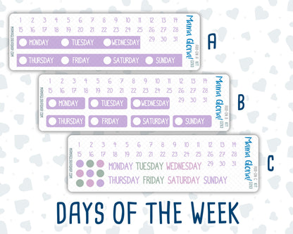 Kit 0263 - Add Ons - April - Lavender Drift - Planner Stickers
