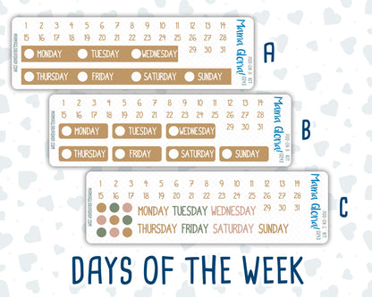 Kit 0243 - Add Ons - November - Boho Autumn - Planner Stickers