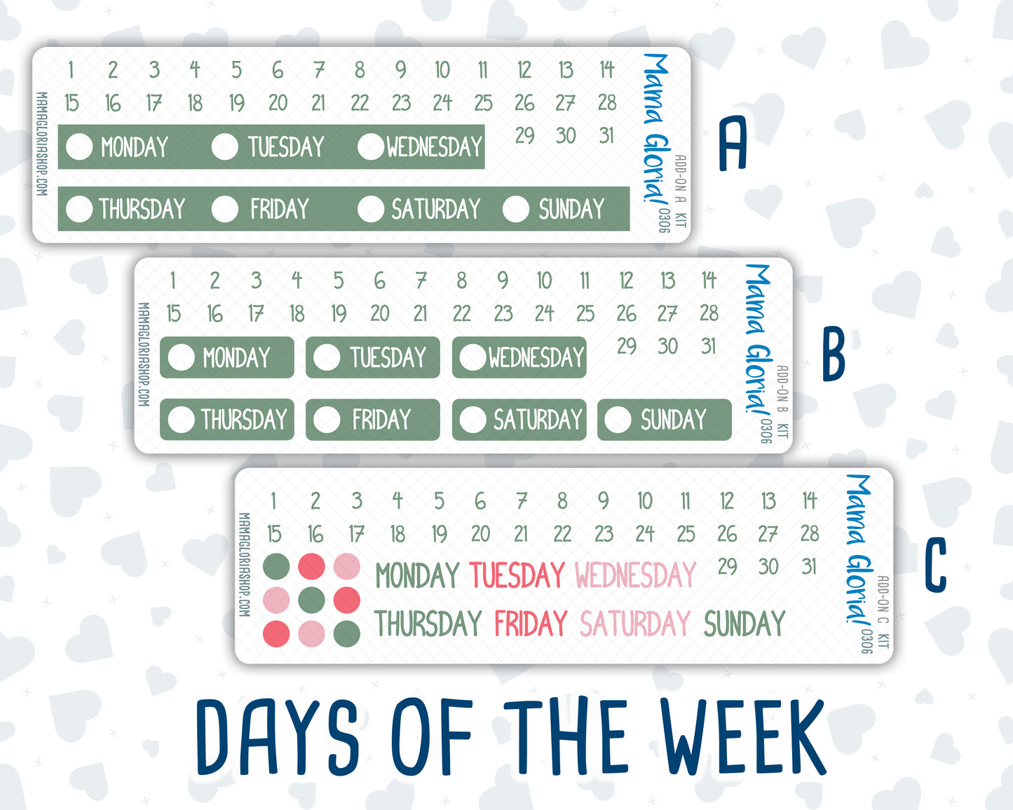 Kit 0306 - Add Ons - December - Jolly Mischief - Planner Stickers