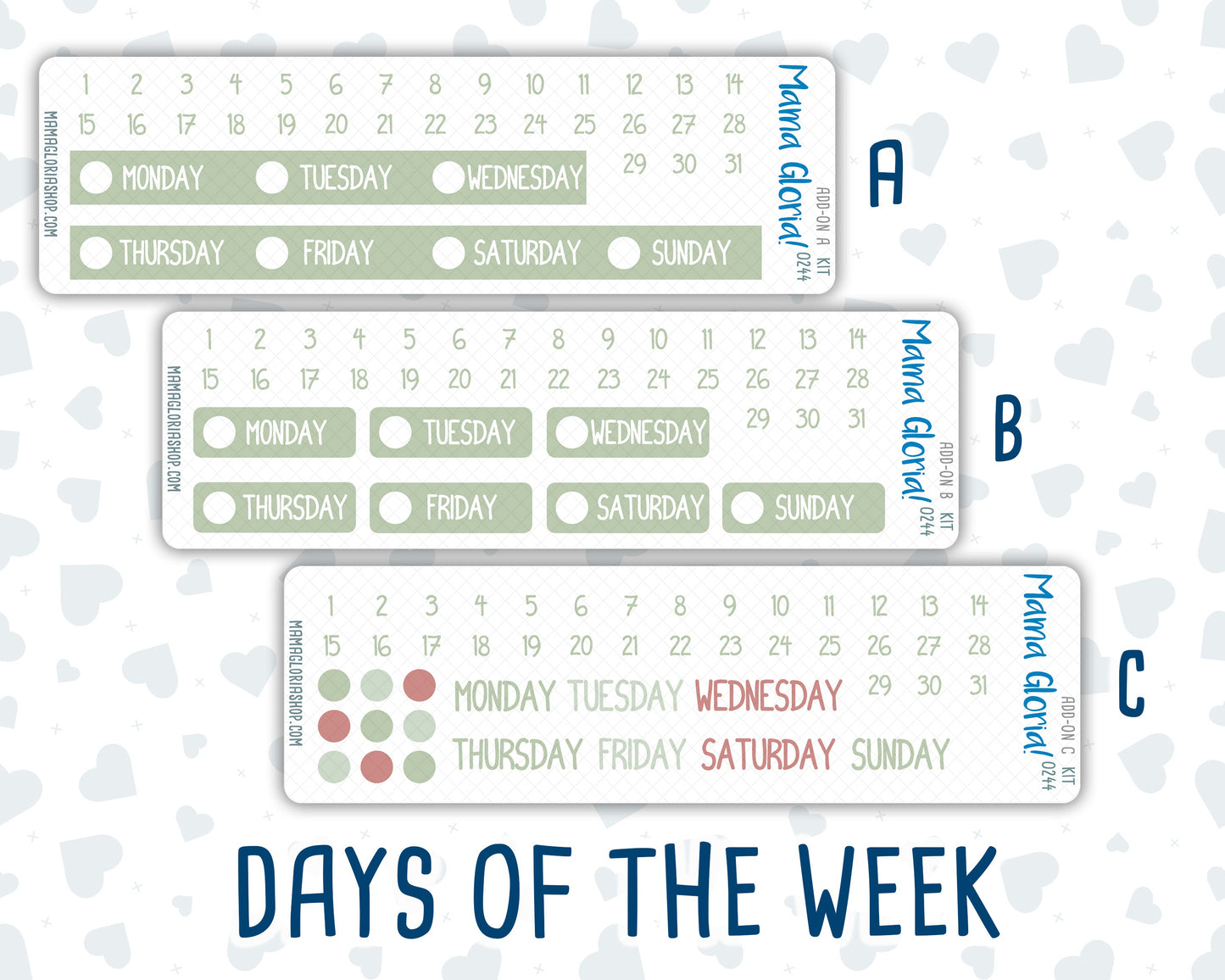 Kit 0244 - Add Ons - December - Santas Village - Planner Stickers