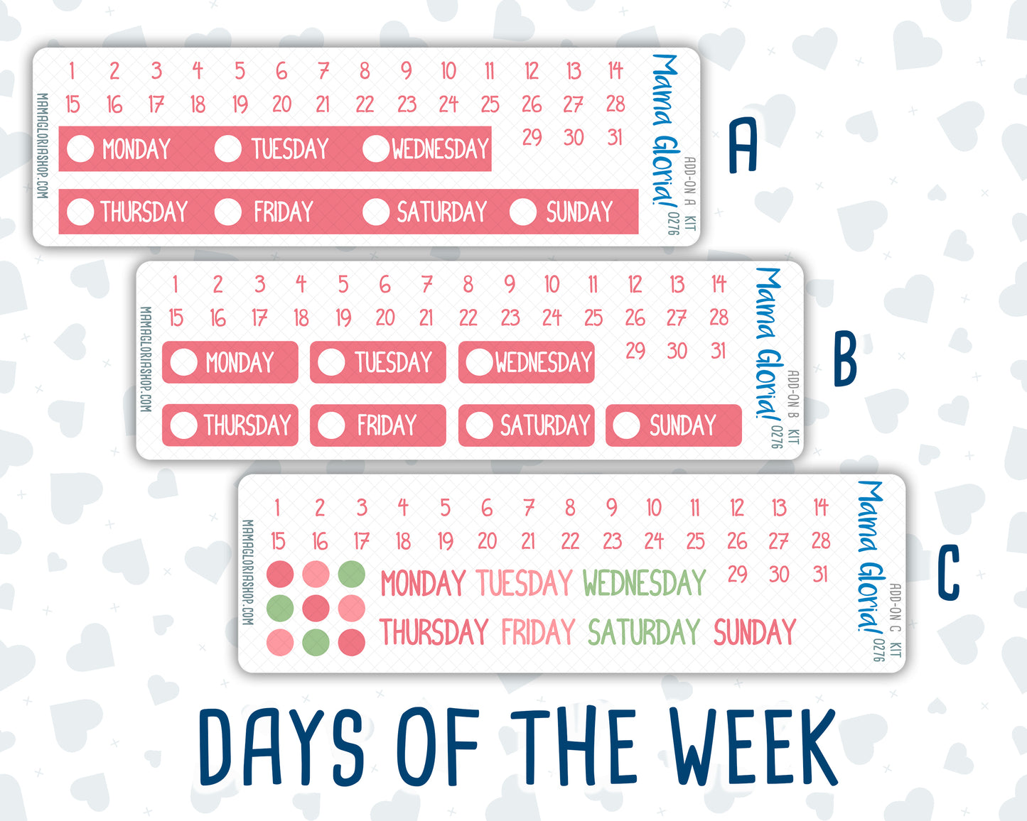 Kit 0276 - Add Ons - July - Melon Crush - Planner Stickers