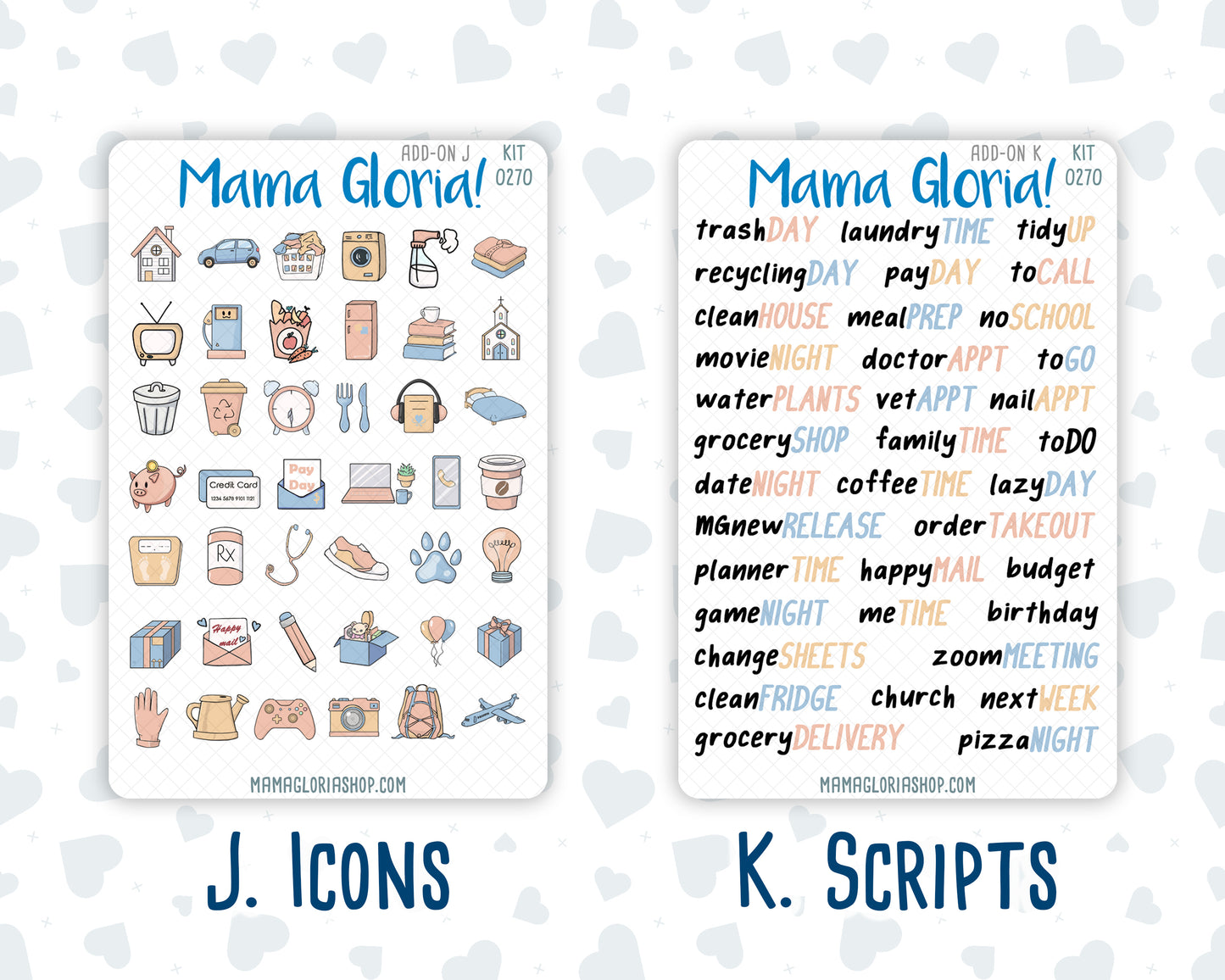 Kit 0270 - Add Ons - June - Beachside Bliss - Planner Stickers
