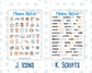 Kit 0270 - Add Ons - June - Beachside Bliss - Planner Stickers
