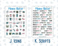 Kit 0275 - Add Ons - July - Tropical Safari Blush - Planner Stickers