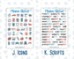 Kit 0247 - Add Ons - December - Snow Day Adventures - Planner Stickers