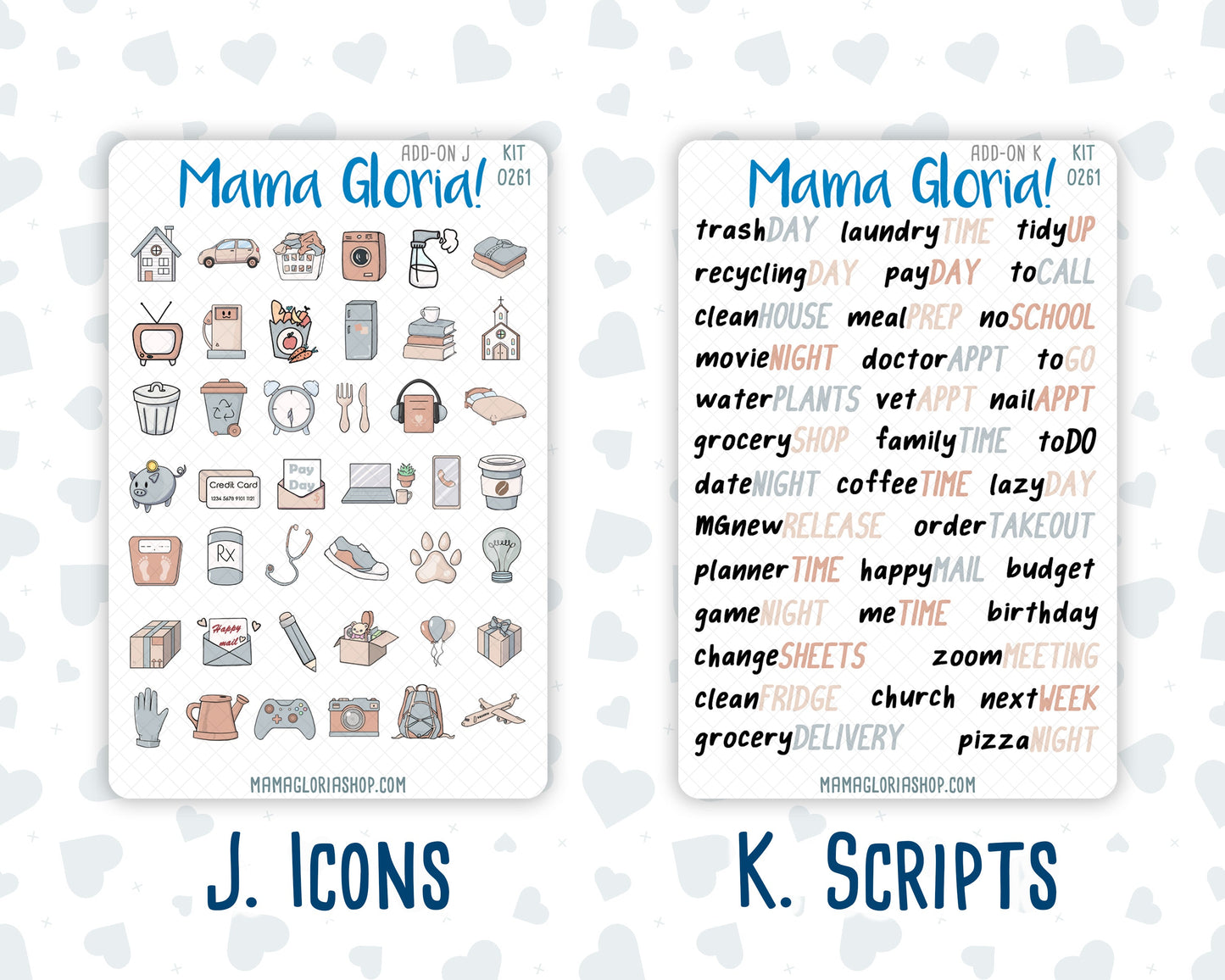 Kit 0261 - Add Ons - April - Llama Spring - Planner Stickers