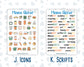 Kit 0271 - Add Ons - June - Strawberry Shore - Planner Stickers