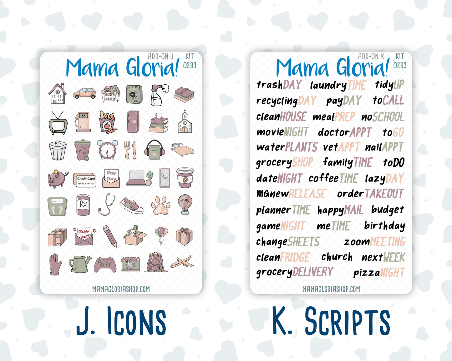 Kit 0293 - Add Ons - September - Fleur de Provence - Planner Stickers
