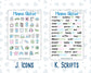 Kit 0262 - Add Ons - April - Spring Puffs - Planner Stickers