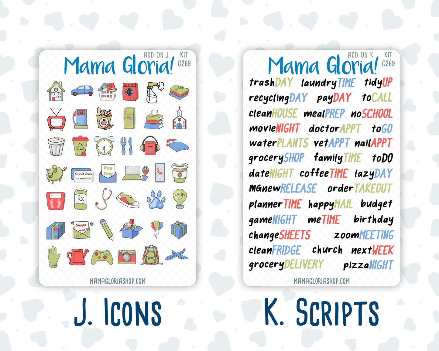 Kit 0269 - Add Ons - June - Dolce Mare - Planner Stickers