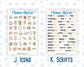 Kit 0280 - Add Ons - Half Past Six In August - Planner Stickers