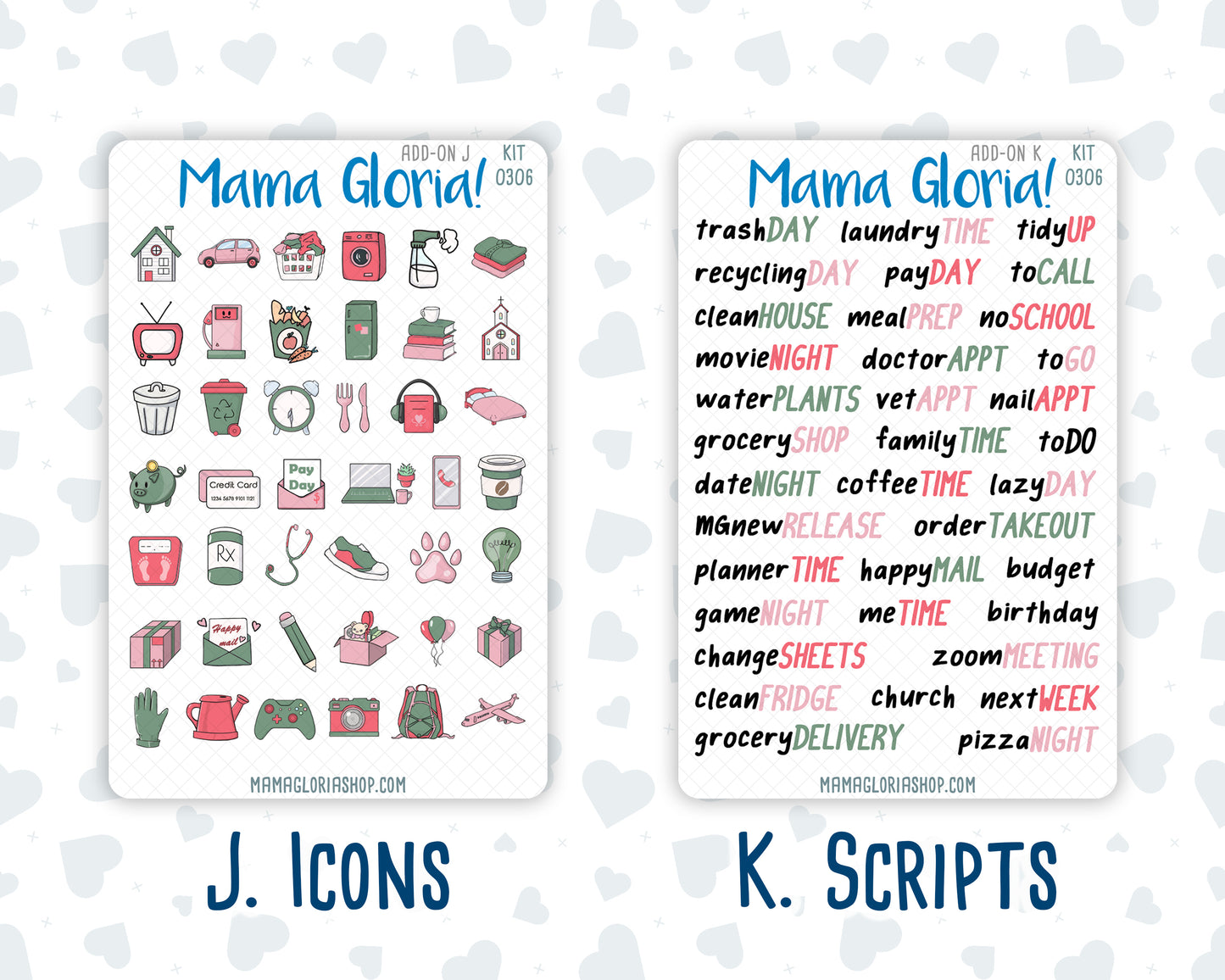 Kit 0306 - Add Ons - December - Jolly Mischief - Planner Stickers