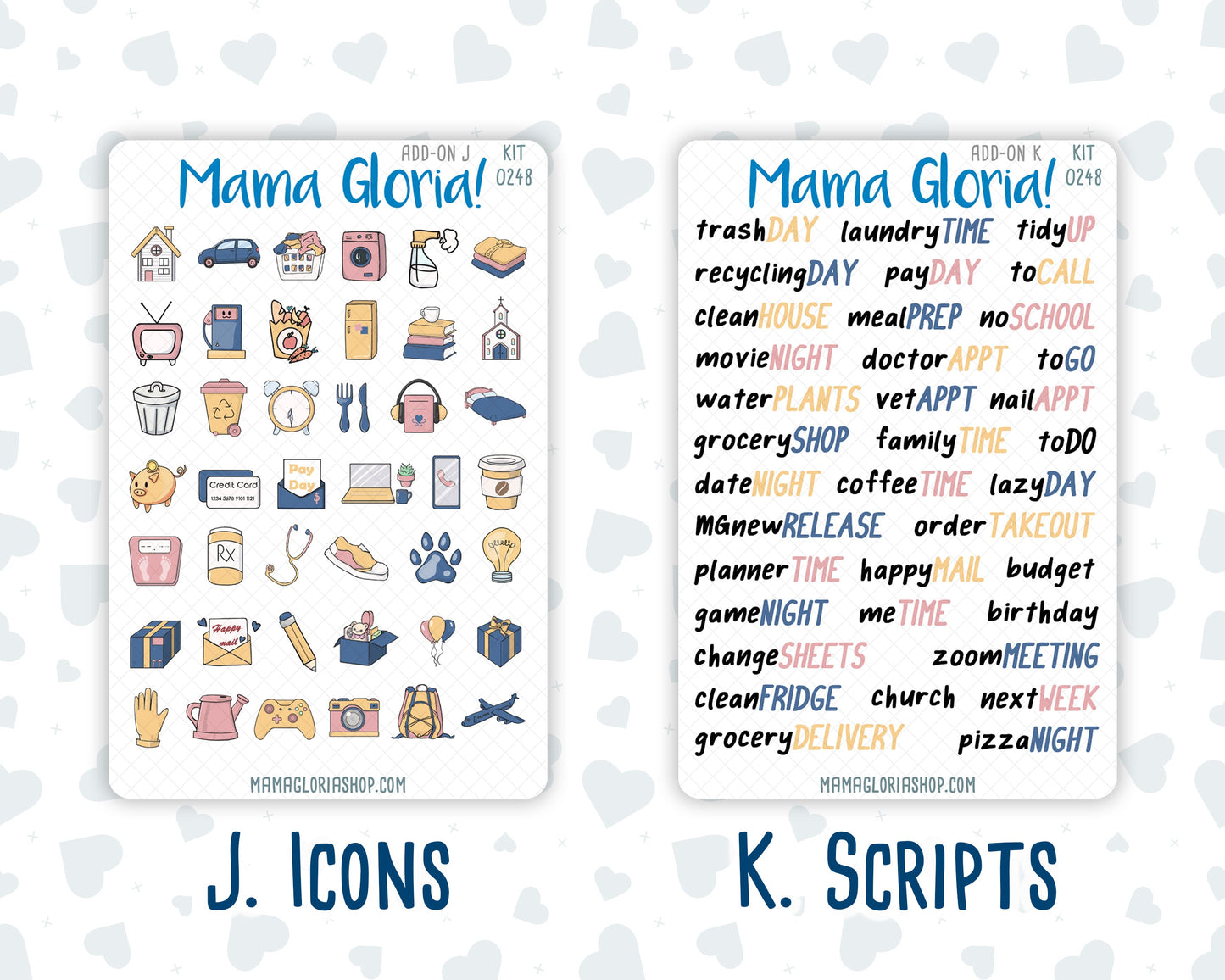 Kit 0248 - Add Ons - January - Midnight Countdown - Planner Stickers