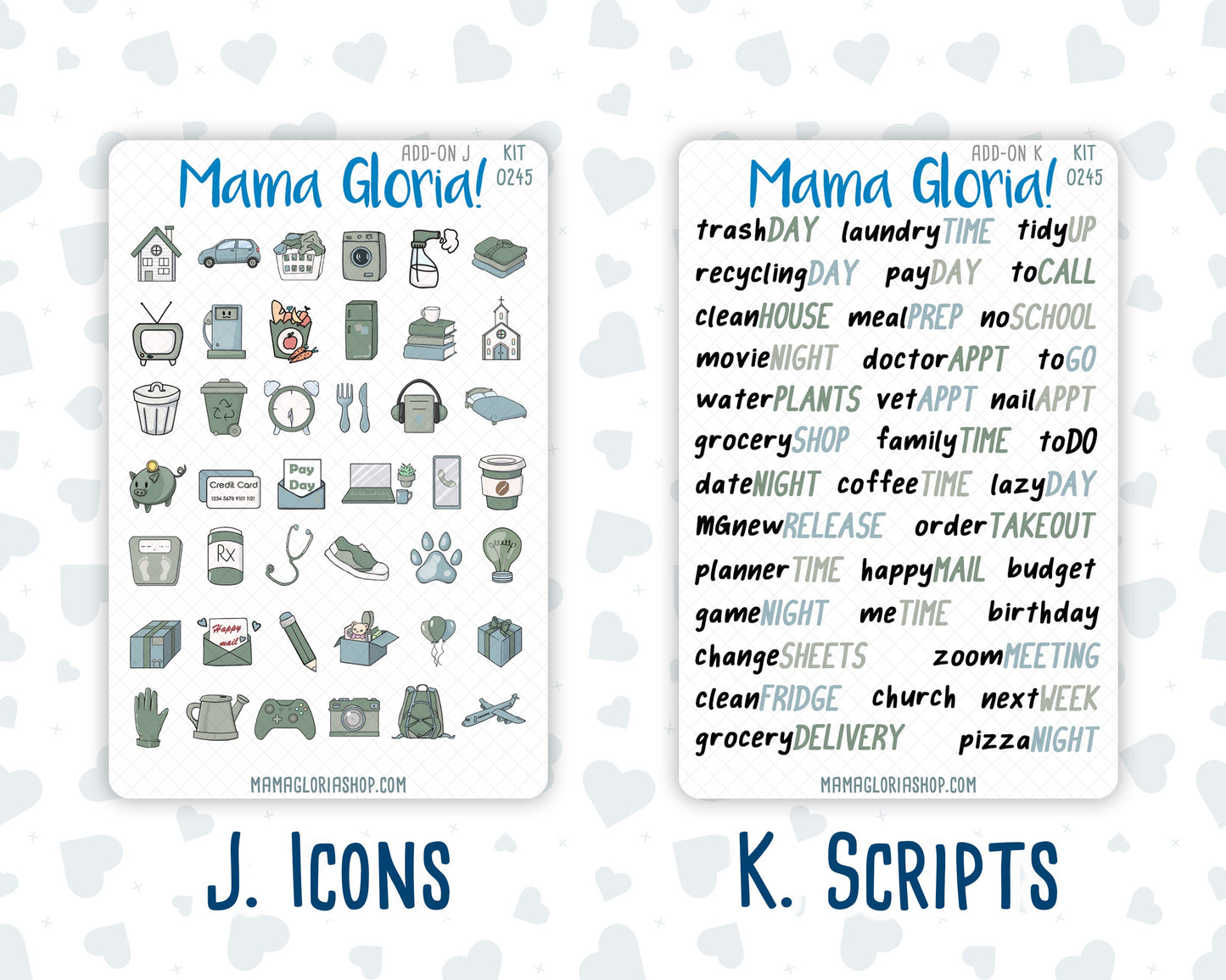 Kit 0245 - Add Ons - December - Vintage Christmas - Planner Stickers