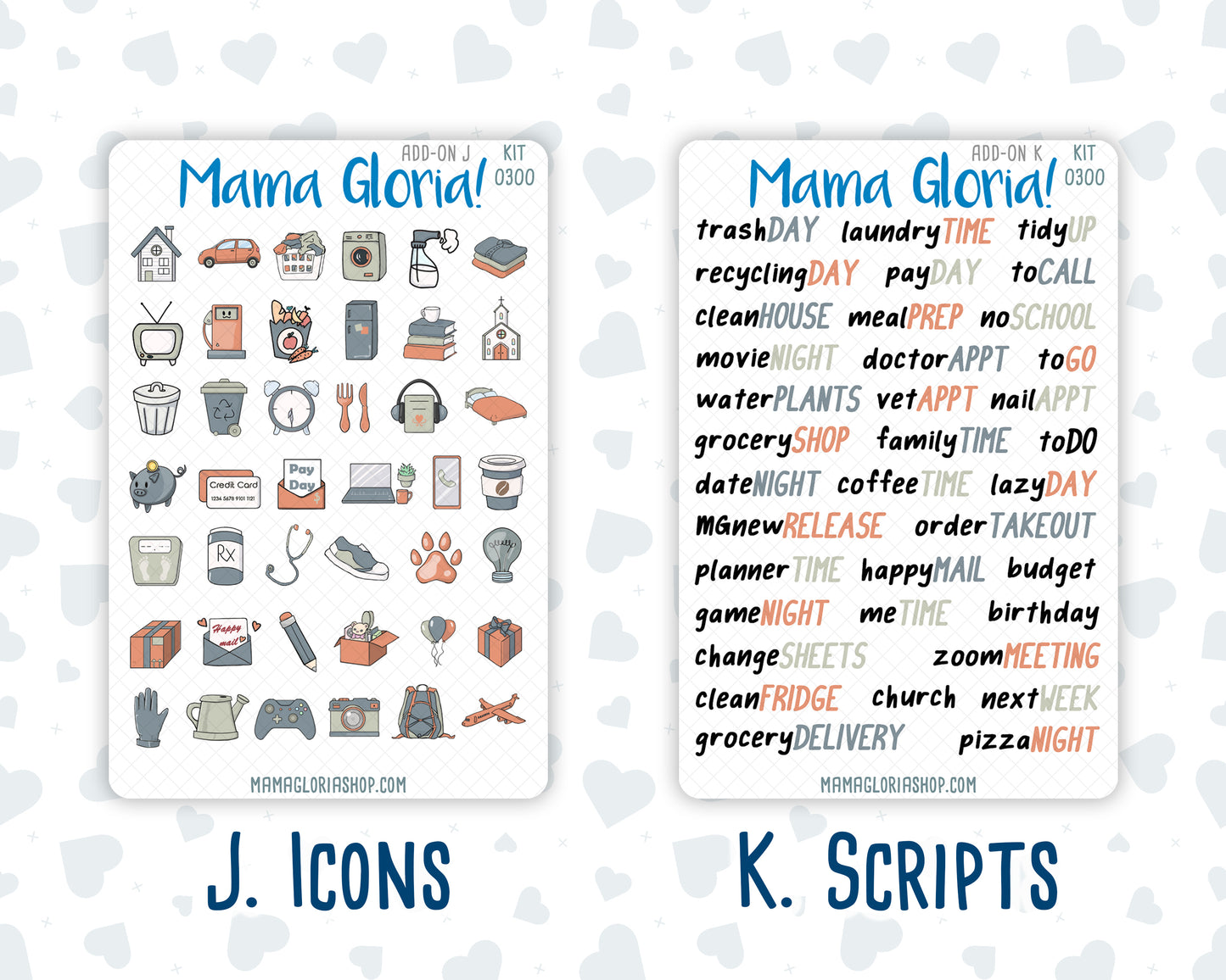 Kit 0300 - Add Ons - October - Autumn Stroll - Planner Stickers