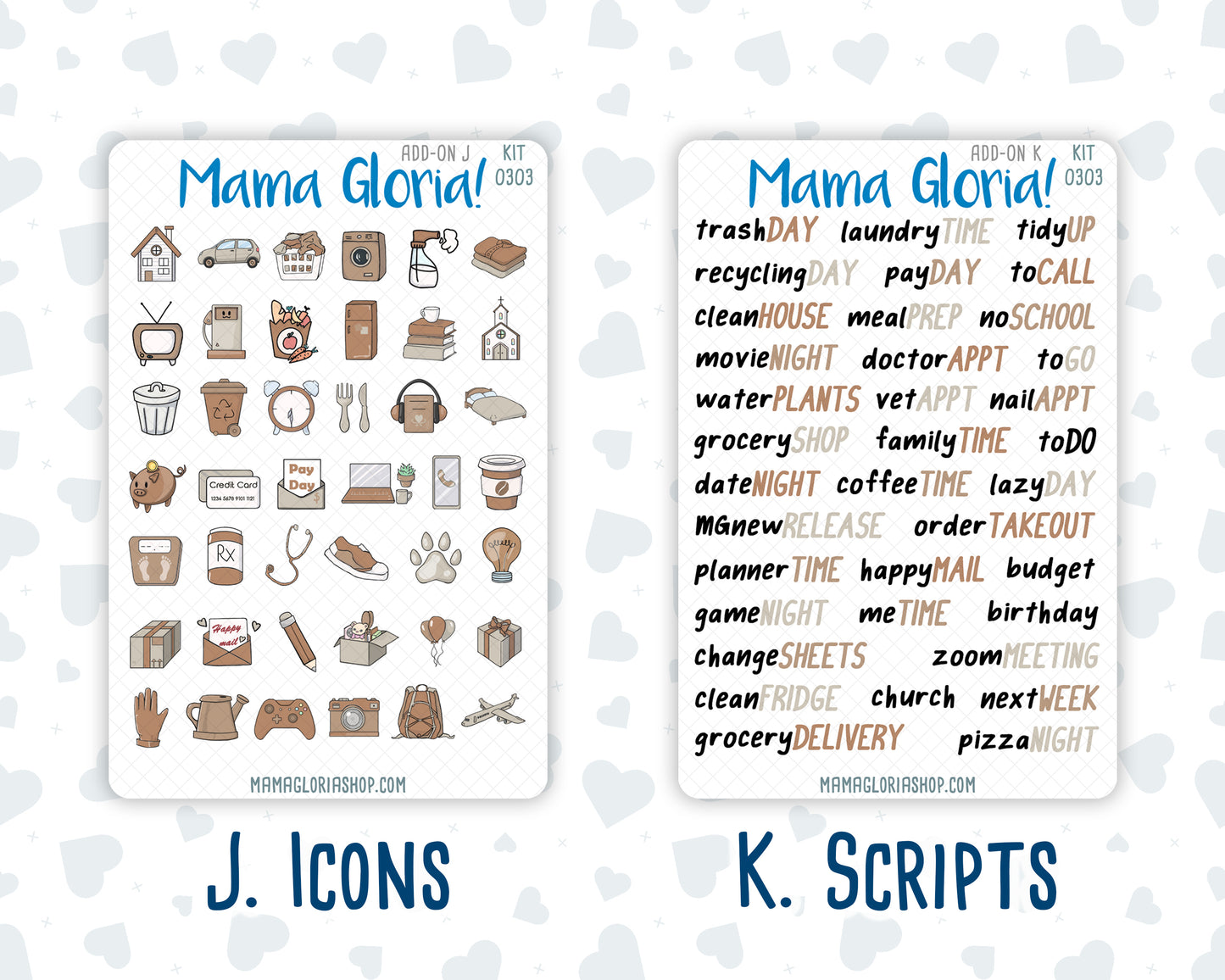 Kit 0303 - Add Ons - November - Into The Woods - Planner Stickers