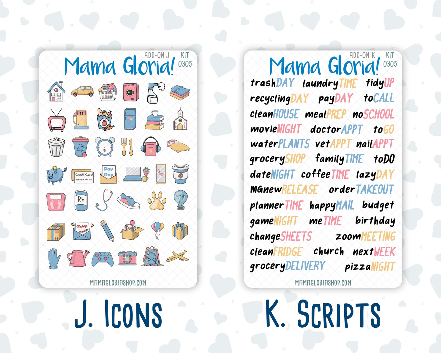 Kit 0305 - Add Ons - December - Sugarplum Parade - Planner Stickers
