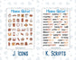 Kit 0298 - Add Ons - October - Velvet Bloom - Planner Stickers