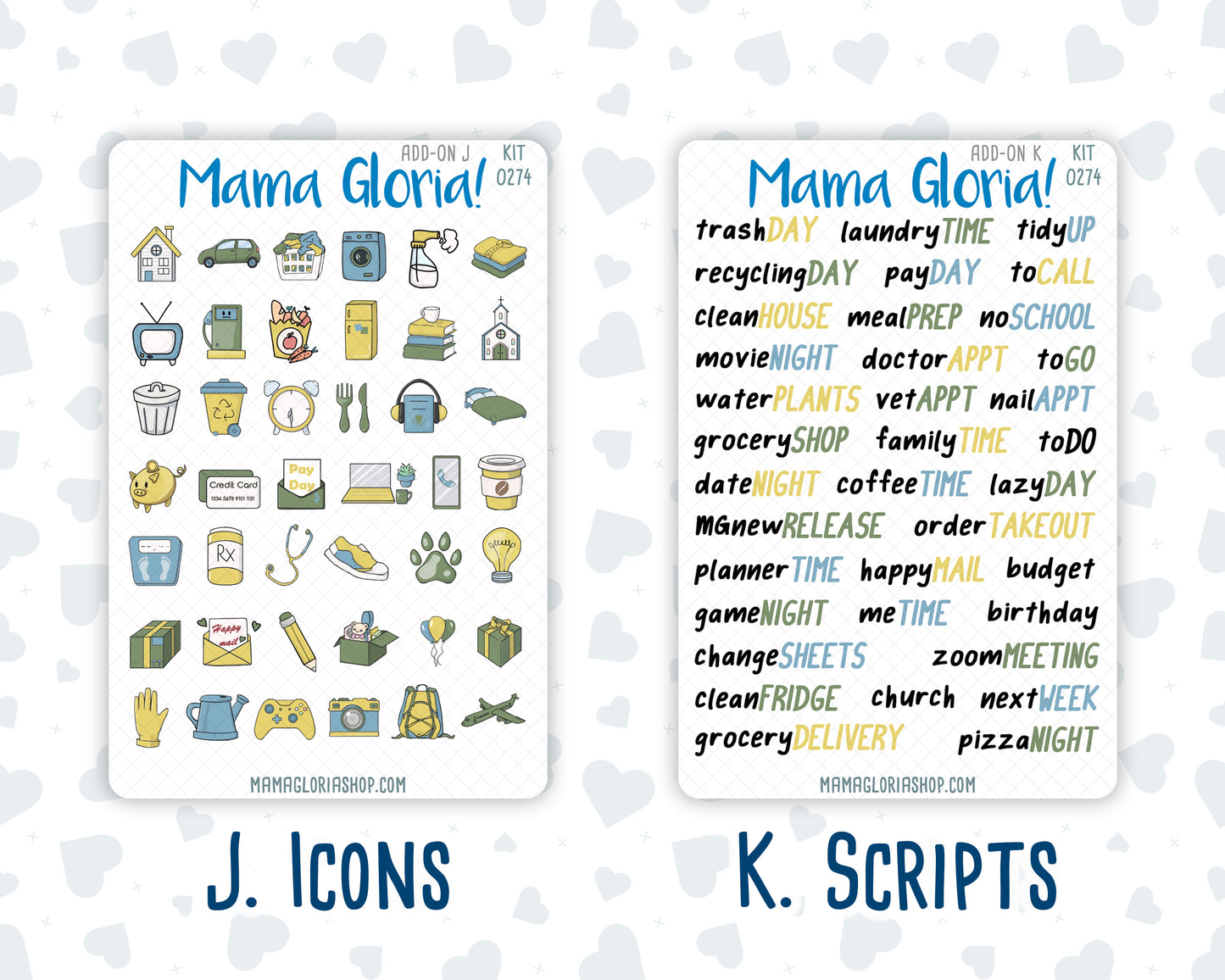 Kit 0274 - Add Ons - July - Sunny Lemon Shore - Planner Stickers