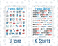 Kit 0224 - Add Ons - July - Patriotic Parade - Planner Stickers