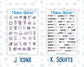 Kit 0263 - Add Ons - April - Lavender Drift - Planner Stickers