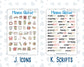 Kit 0308 - Add Ons - December - Knit & Holly - Planner Stickers
