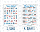 Kit 0268 - Add Ons - June - Sea Sweeties - Planner Stickers