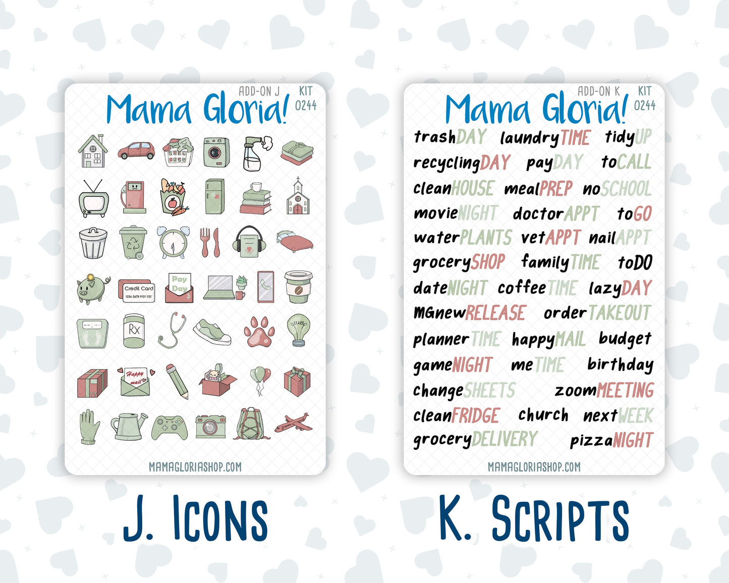 Kit 0244 - Add Ons - December - Santas Village - Planner Stickers