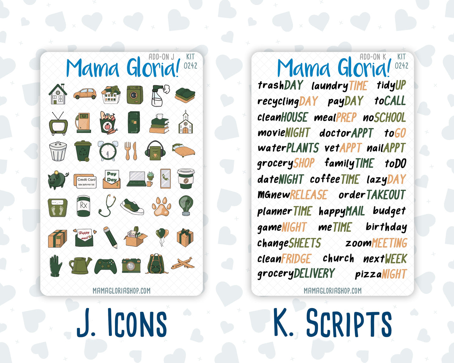Kit 0242 - Add Ons - November - Cottage Autumn - Planner Stickers