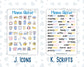 Kit 0279 - Add Ons - August - Not Ready For School - Planner Stickers