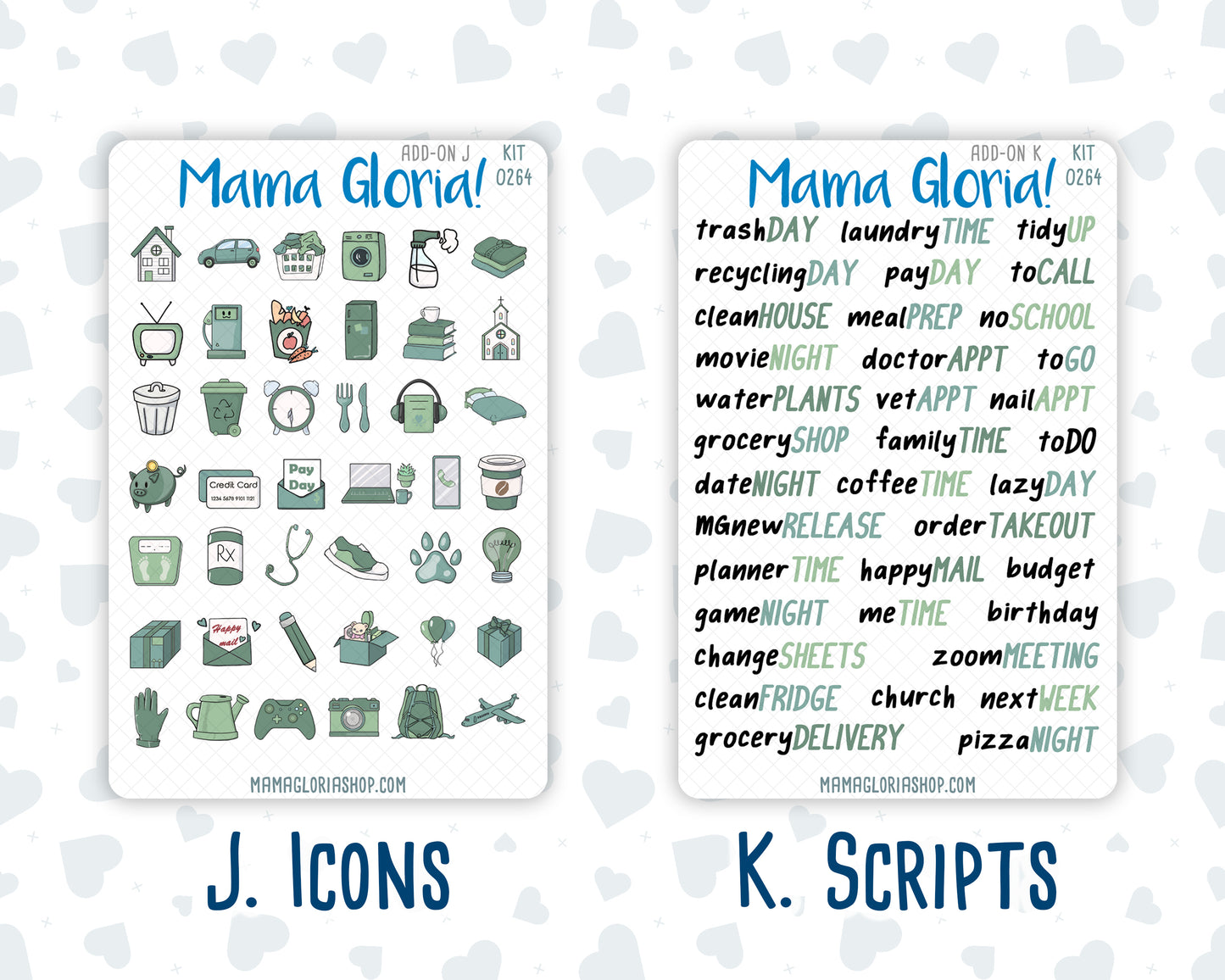 Kit 0264 - Add Ons - May - Spring Walk - Planner Stickers