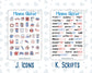 Kit 0273 - Add Ons - July - Americana In Bloom - Planner Stickers