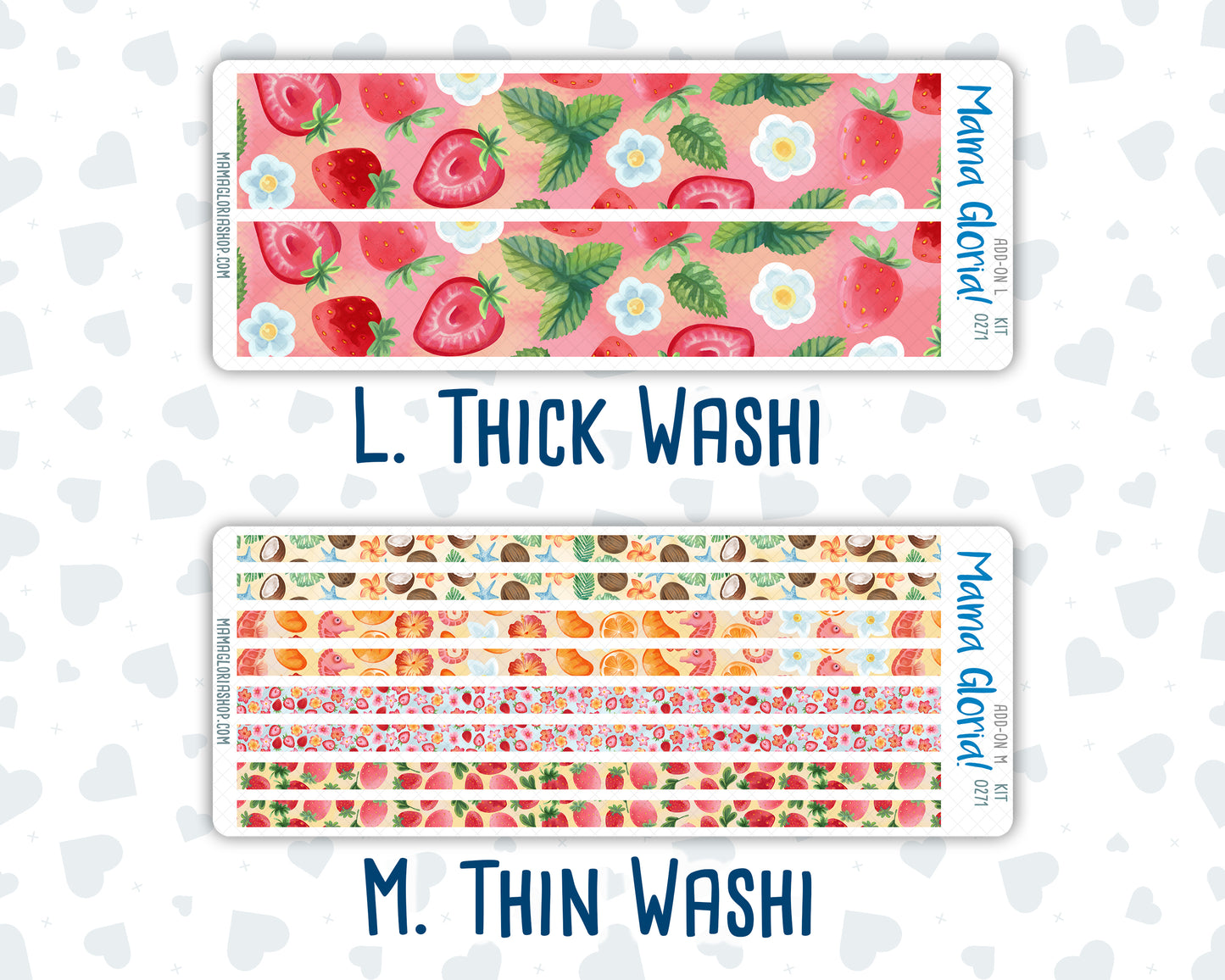 Kit 0271 - Add Ons - June - Strawberry Shore - Planner Stickers