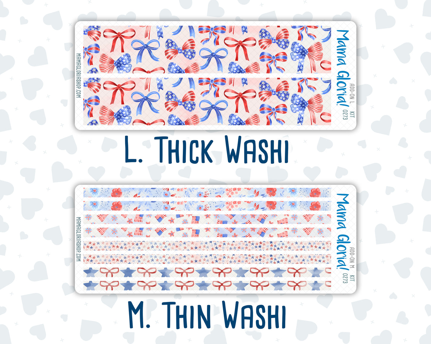 Kit 0273 - Add Ons - July - Americana In Bloom - Planner Stickers