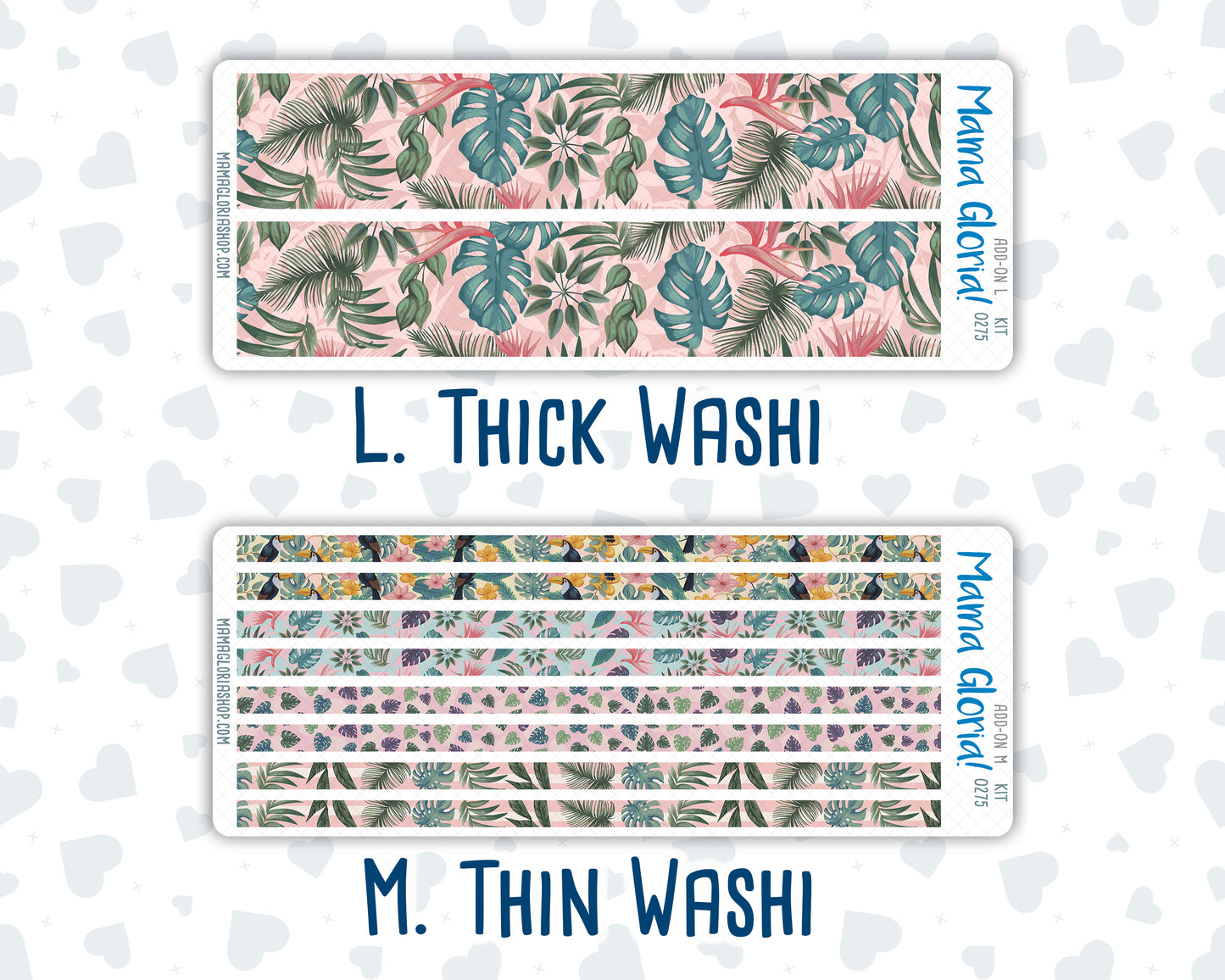 Kit 0275 - Add Ons - July - Tropical Safari Blush - Planner Stickers