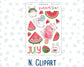 Kit 0276 - Add Ons - July - Melon Crush - Planner Stickers