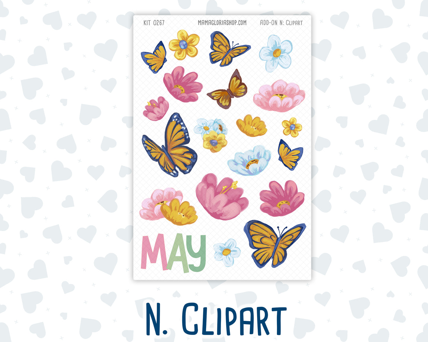 Kit 0267 - Add Ons - May - Flowers For Mama - Planner Stickers
