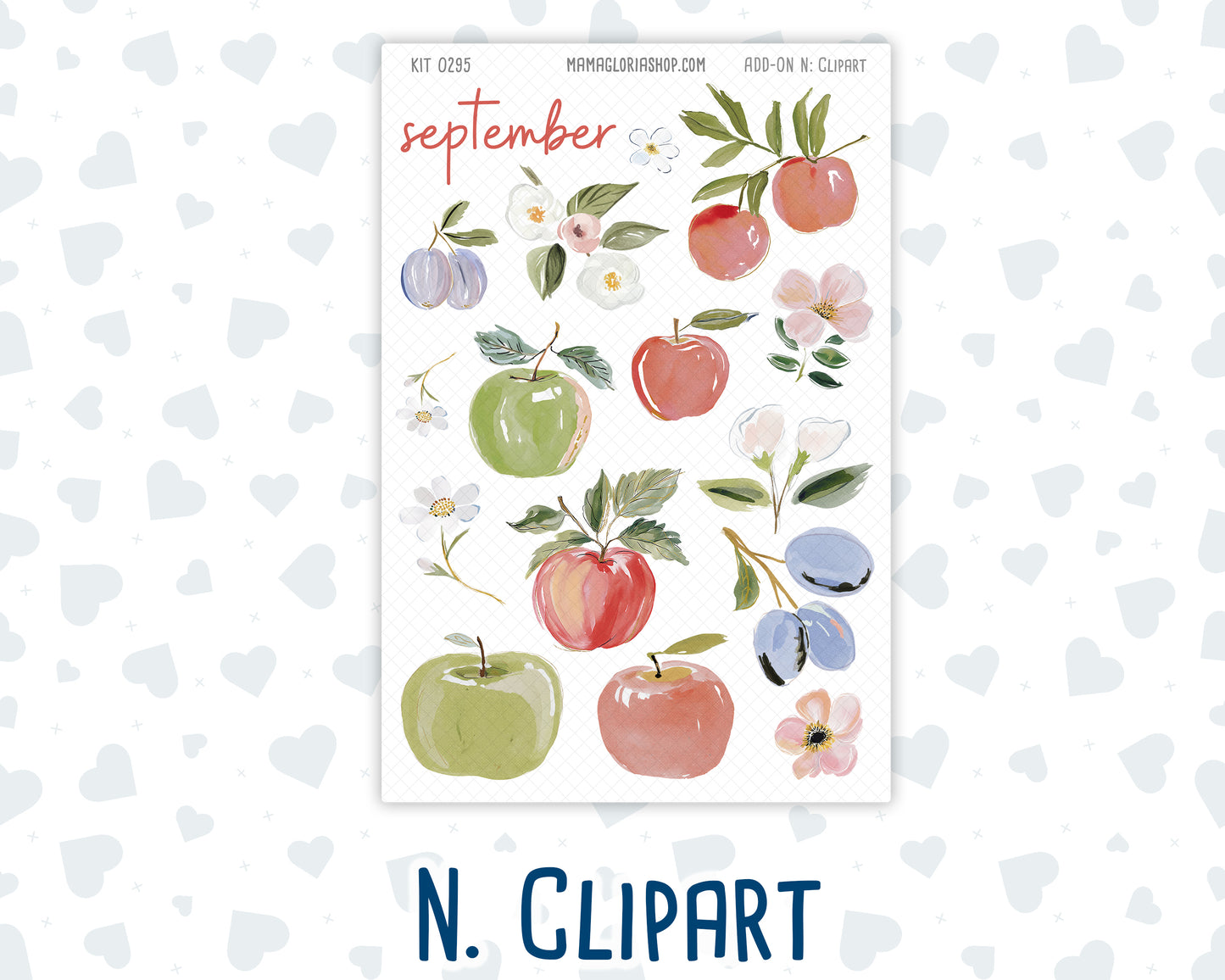 Kit 0295 - Add Ons - September - Apple Harvest - Planner Stickers