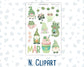 Kit 0256 - Add Ons - March - Froggy Luck - Planner Stickers