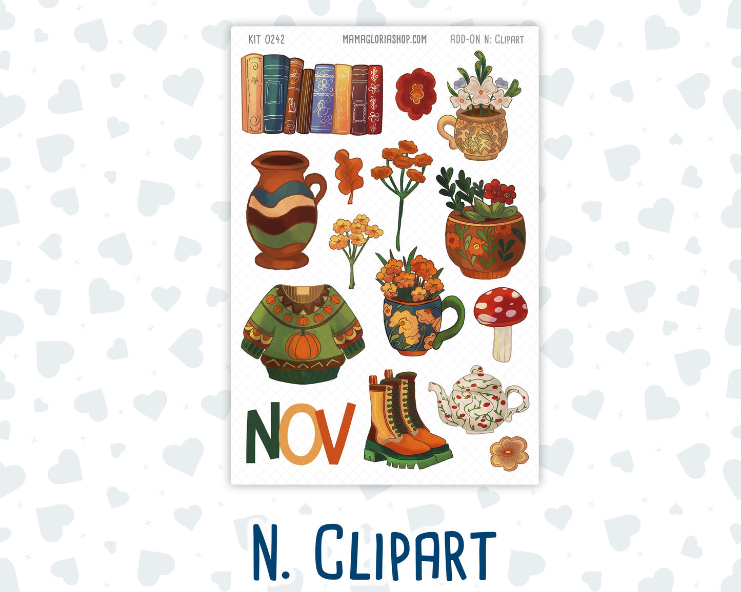 Kit 0242 - Add Ons - November - Cottage Autumn - Planner Stickers